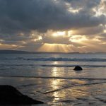 Newgale Beach, Pembrokeshire - last of the sunshine